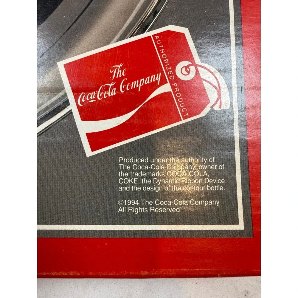Coca-Cola Santa Claus Glass Serving Platter‎ 13 Inch Vintage Holiday 1954 Art